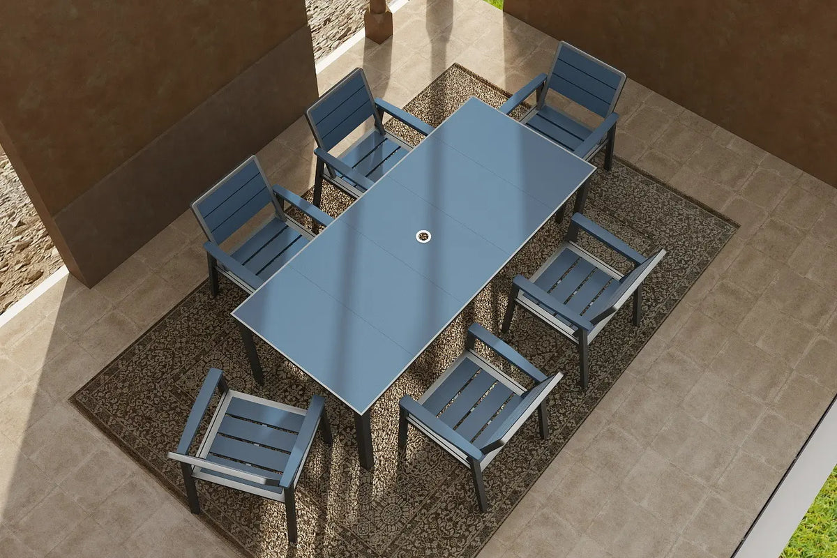 HDPE Outdoor Dining Set for 6