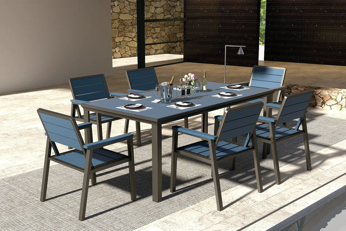 HDPE Outdoor Dining Set for 6
