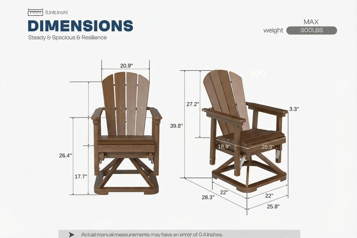 Dimensions of a brown chair with measurement labels on a white background