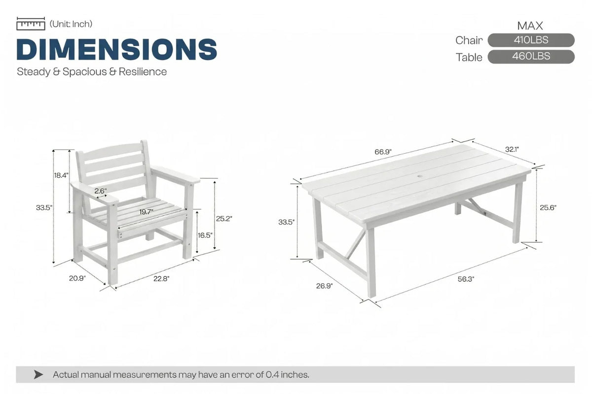 HDPE Outdoor Dining Set
