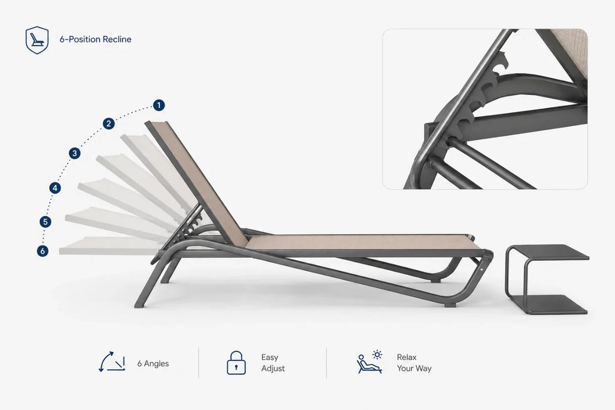 Aluminum Outdoor Chaise Lounge