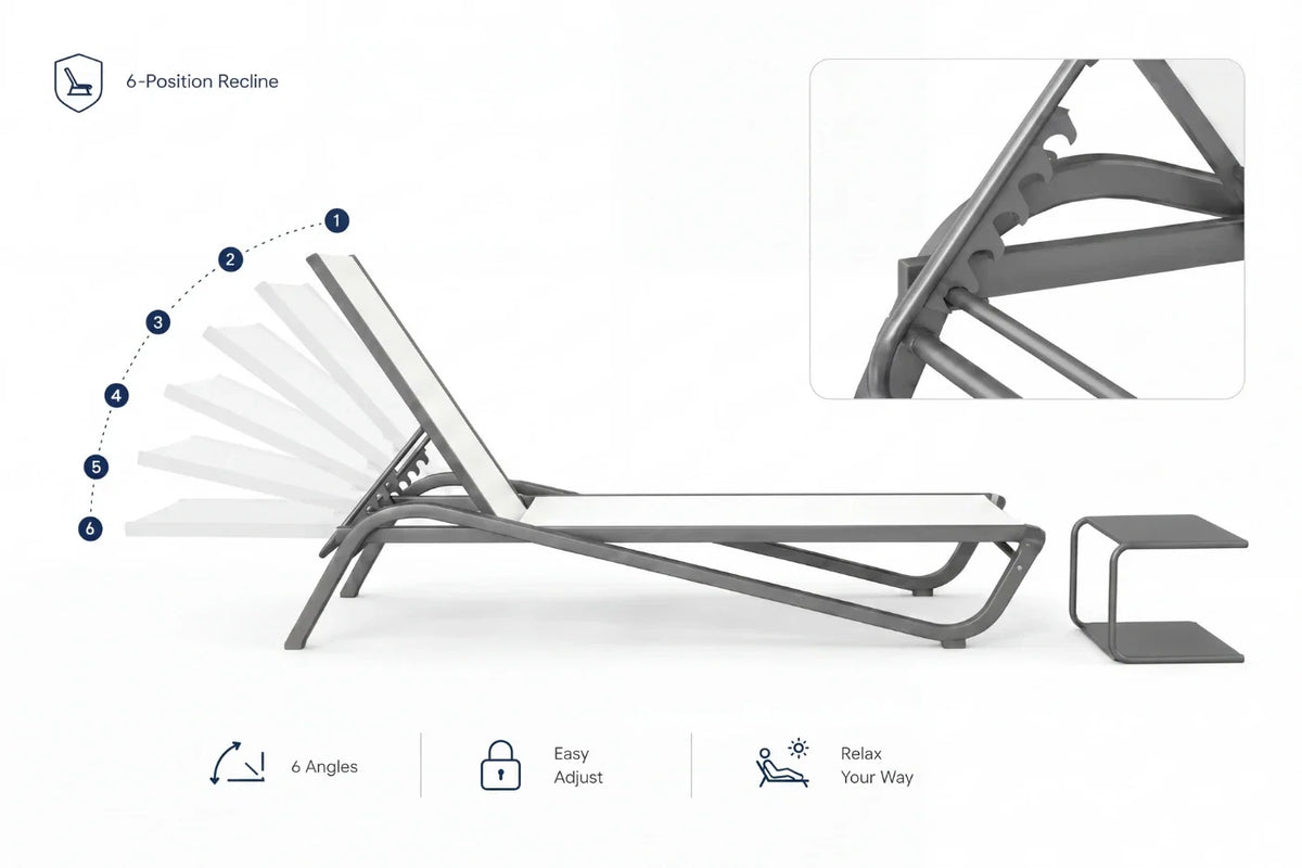 Aluminum Outdoor Chaise Lounge