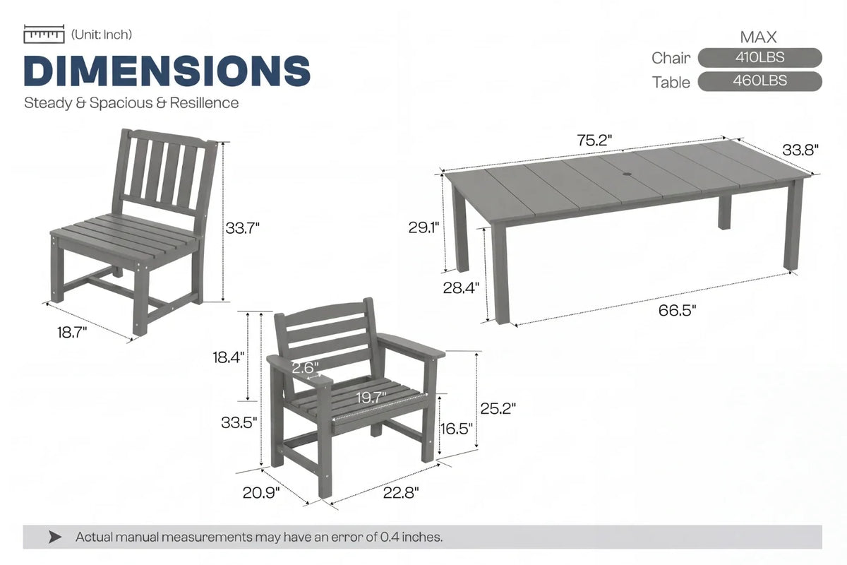Perli™ Outdoor Dining Set - Table & Chairs