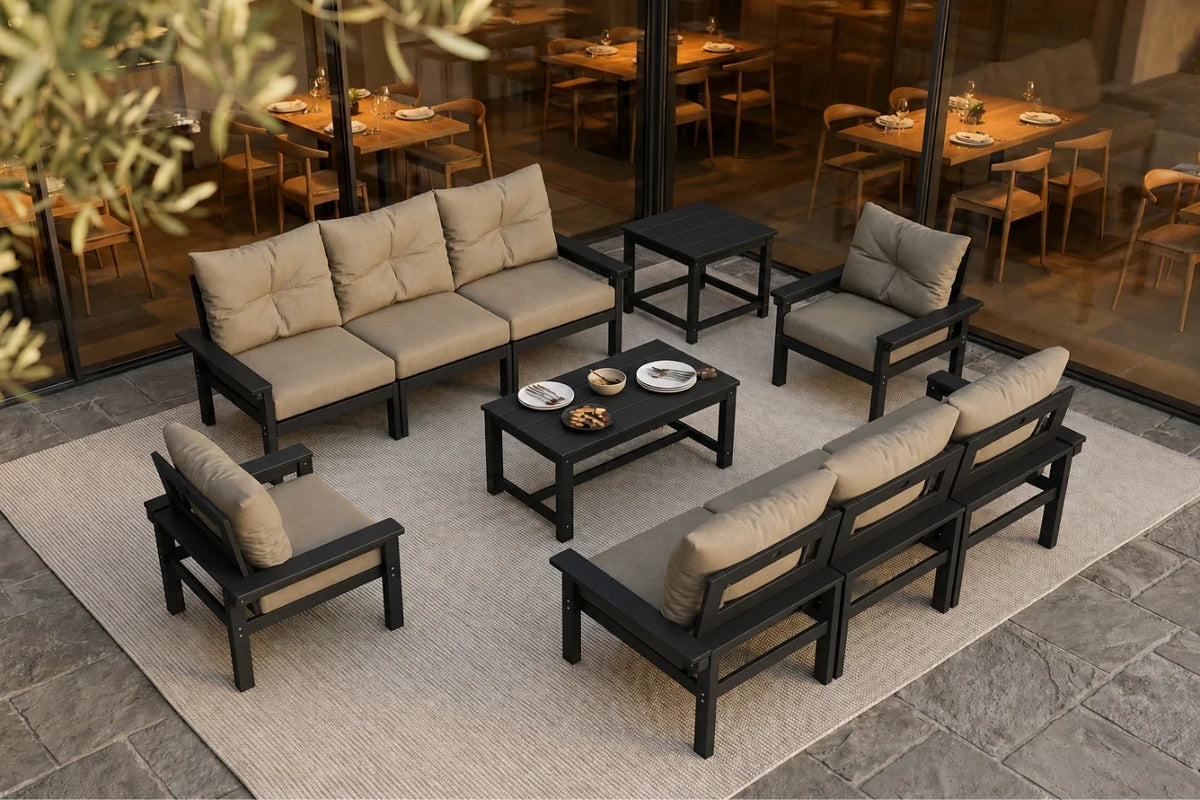 HDPE Sectional Patio Couch Set