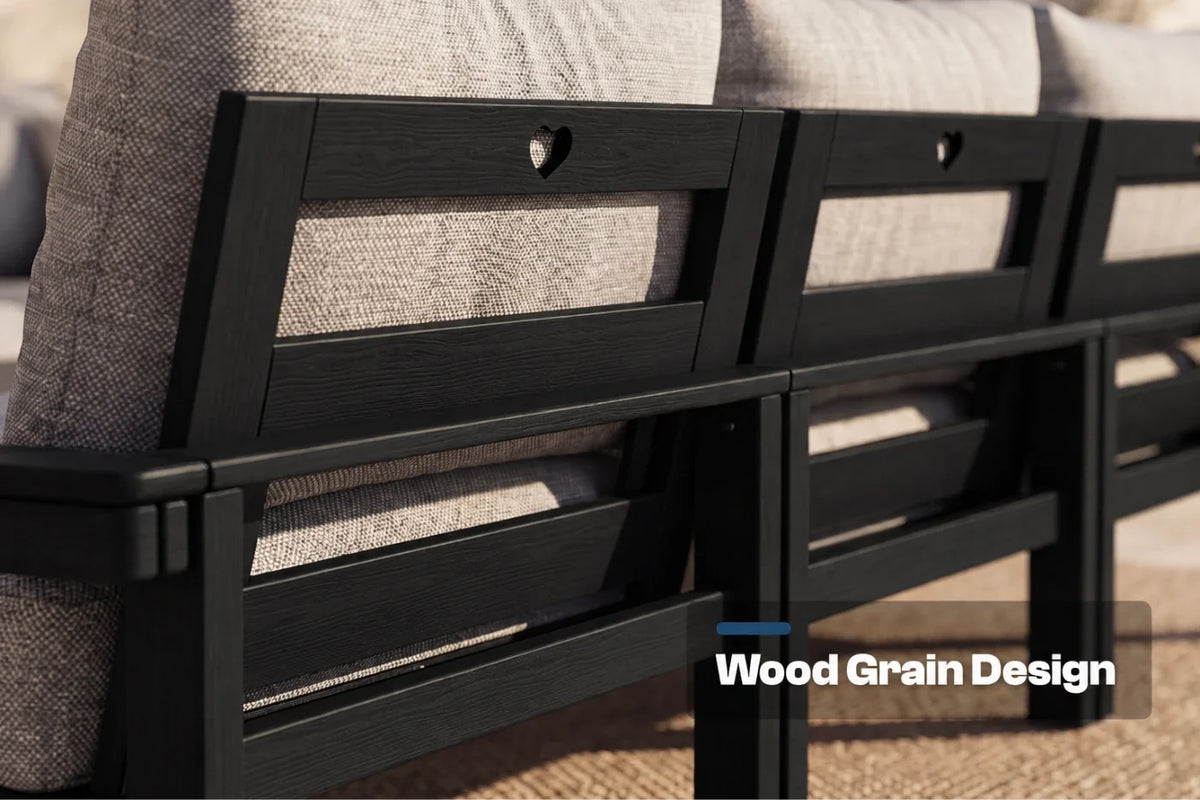 HDPE Sectional Patio Couch Set