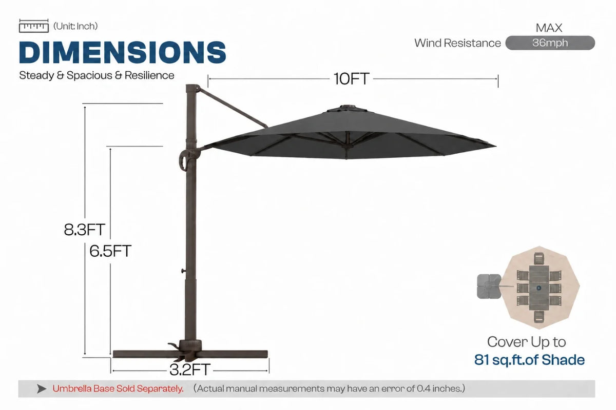 Round Cantilever Umbrella