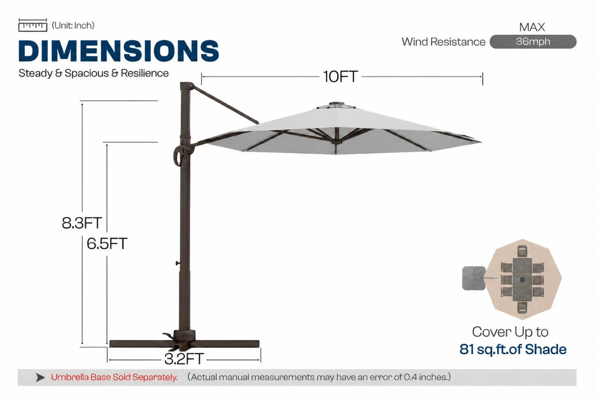 Round Cantilever Umbrella