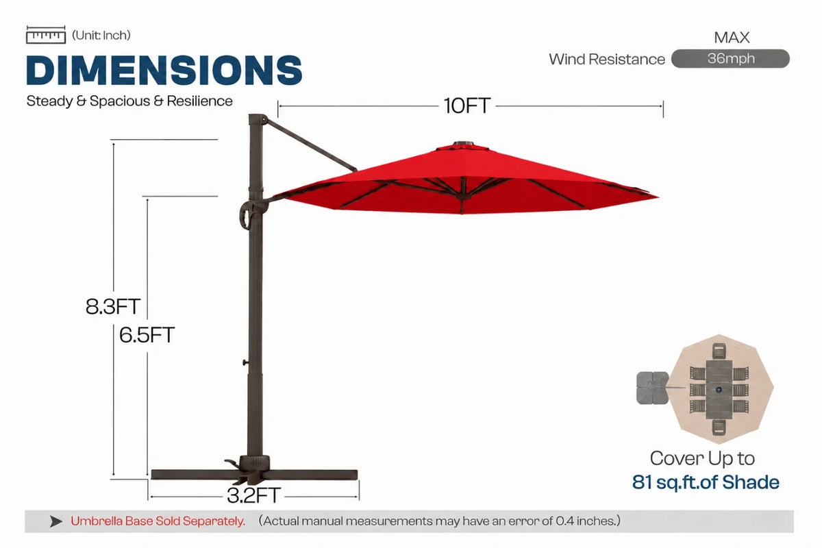 Round Cantilever Umbrella