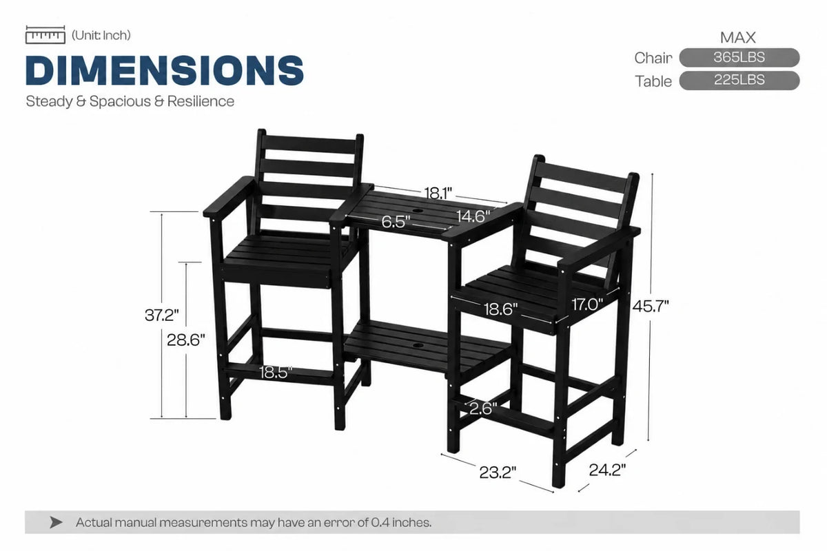 Tall Bar Chair Set