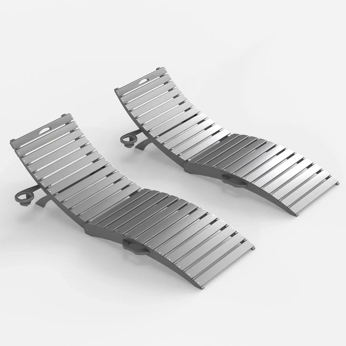 Foldable lounge chair on a white background