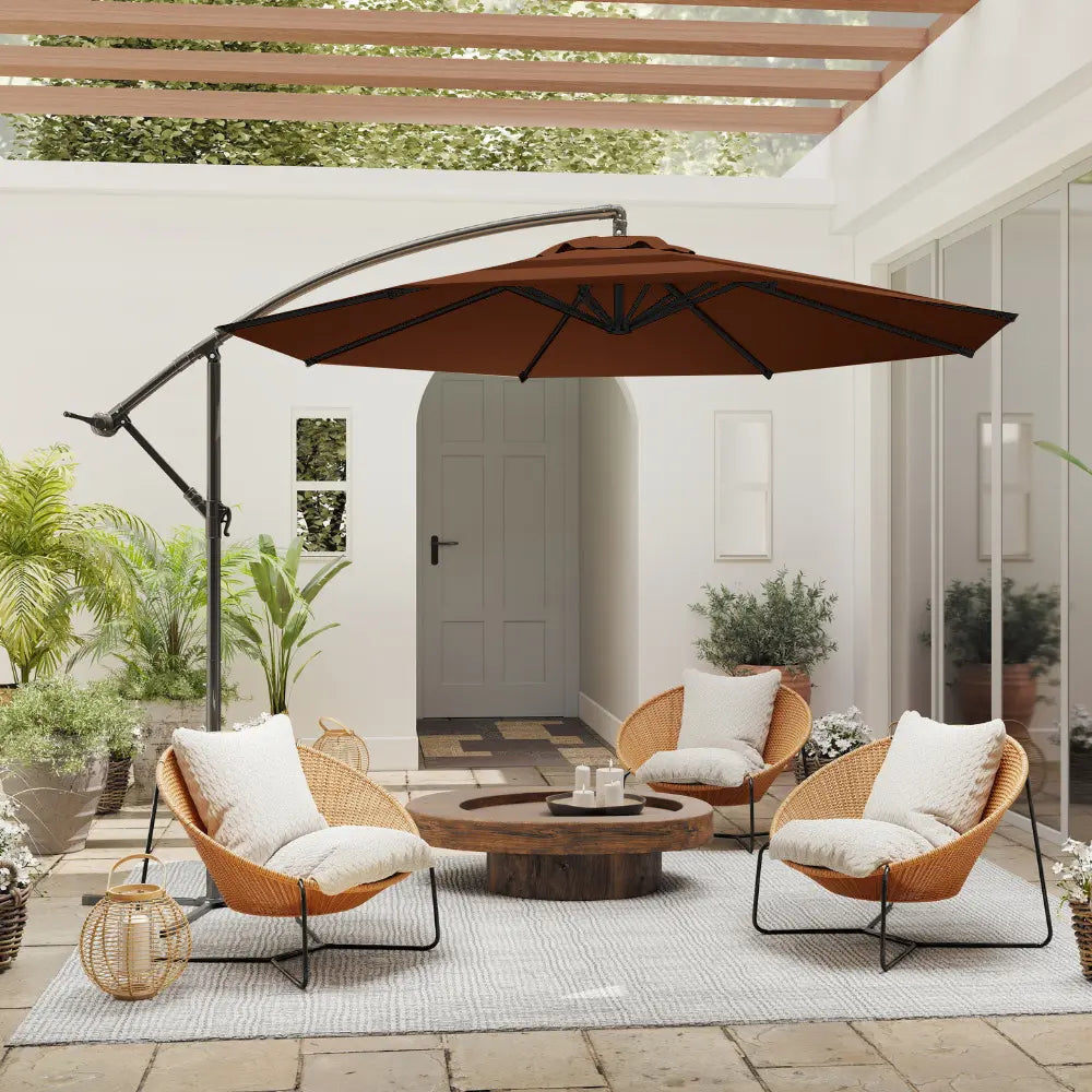 patio kingdom Offset Hanging Umbrella
