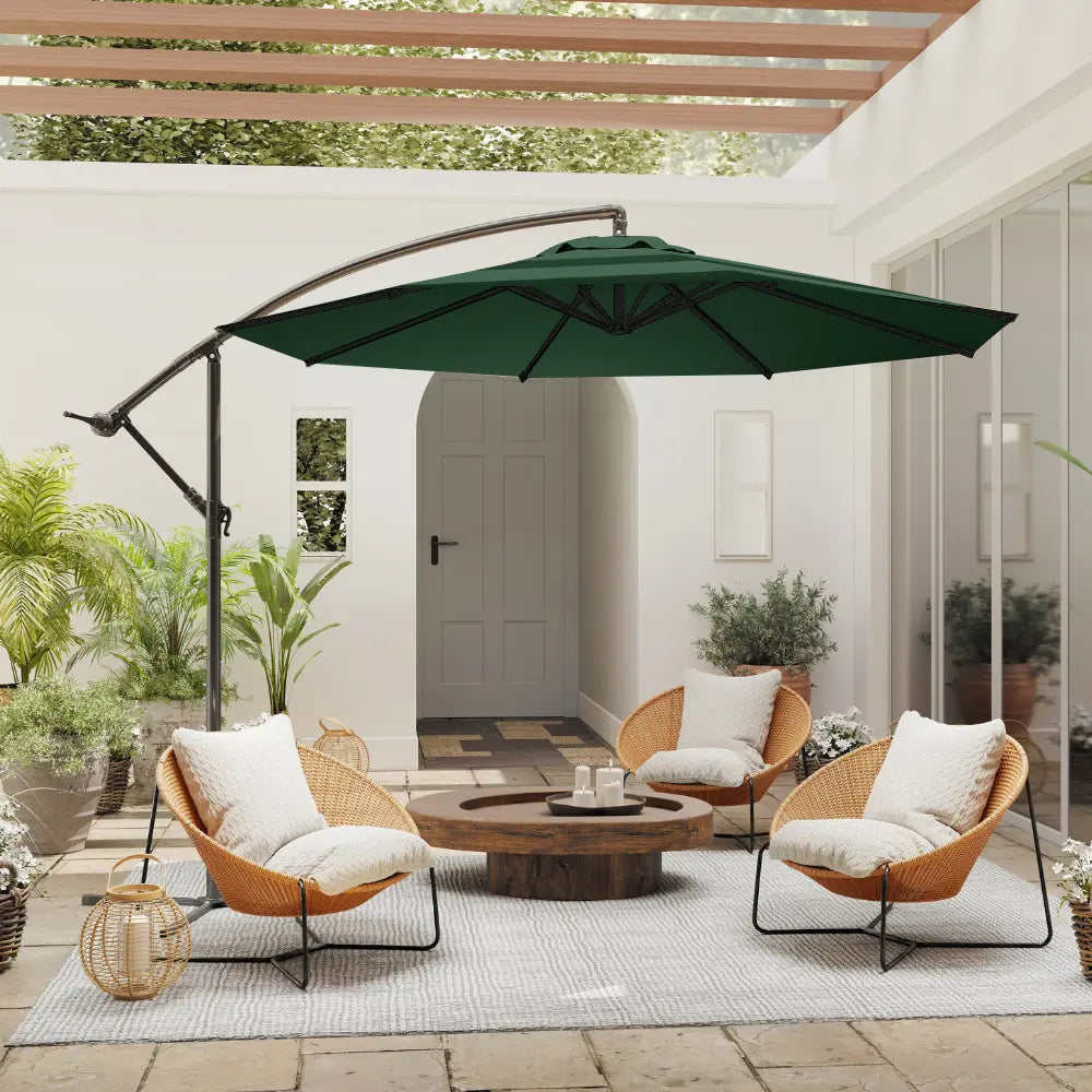 patio kingdom Offset Hanging Umbrella