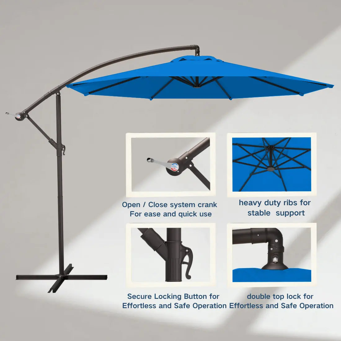 patio kingdom Offset Hanging Umbrella