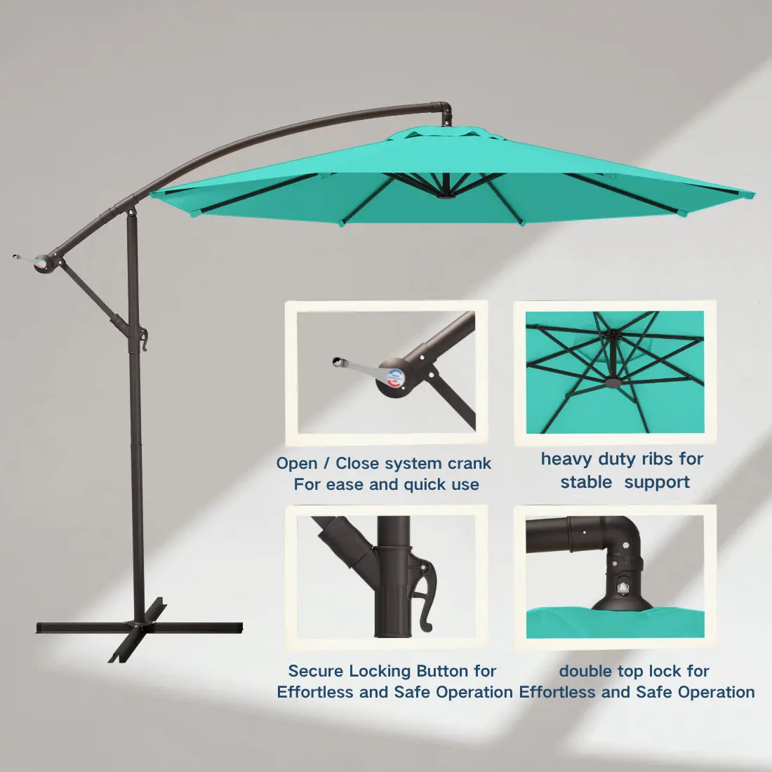 patio kingdom Offset Hanging Umbrella