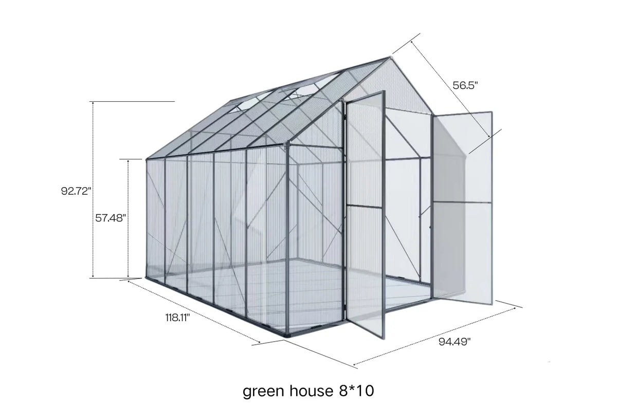 Polycarbonate Greenhouse with Aluminum Frame