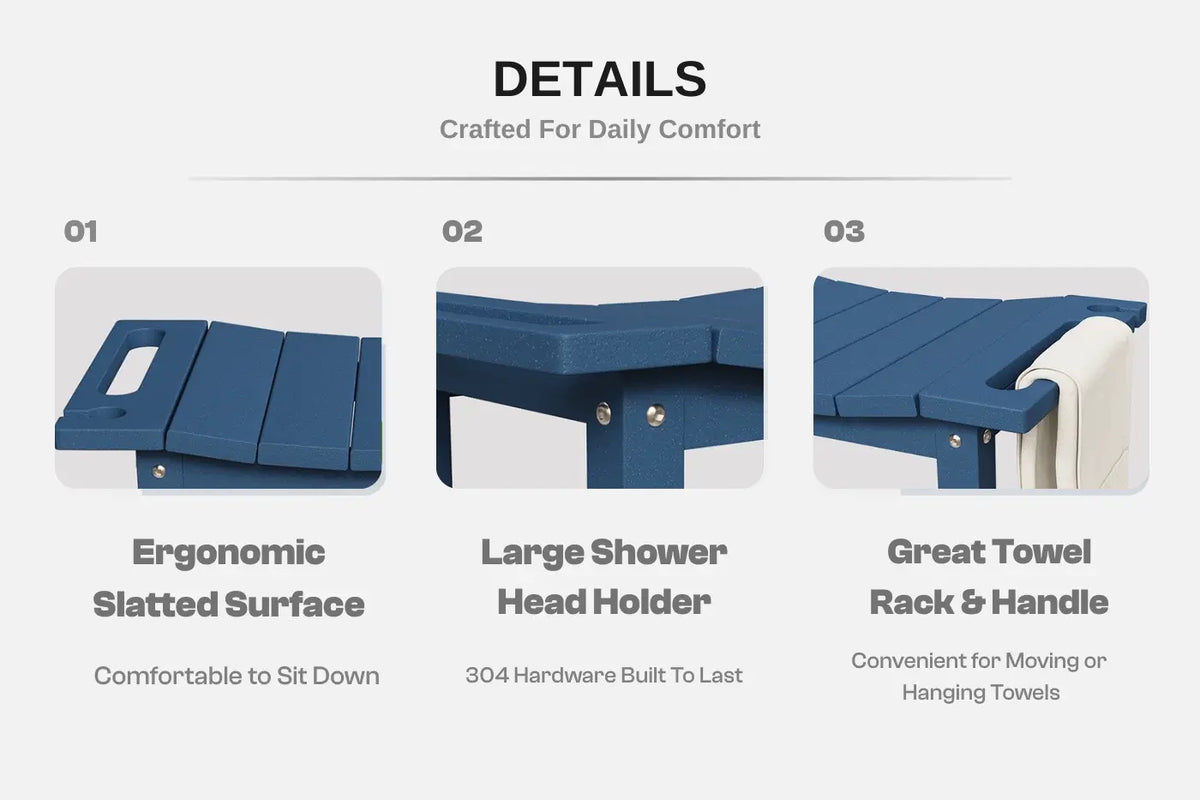 patio kingdom shower bench