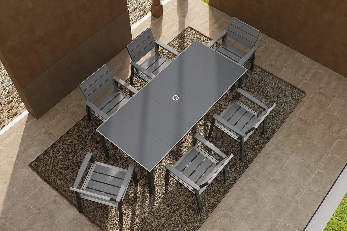 HDPE Outdoor Dining Set for 6