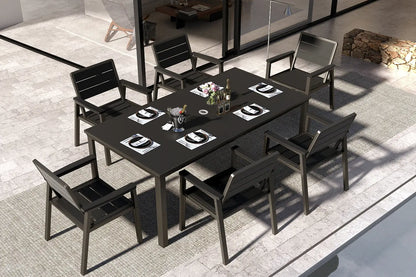 HDPE Outdoor Dining Set for 6