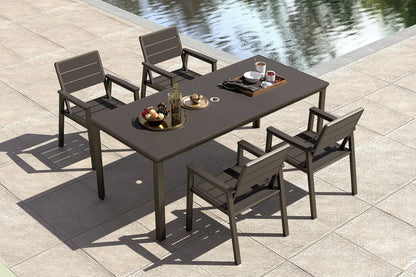 HDPE Outdoor Dining Set for 6
