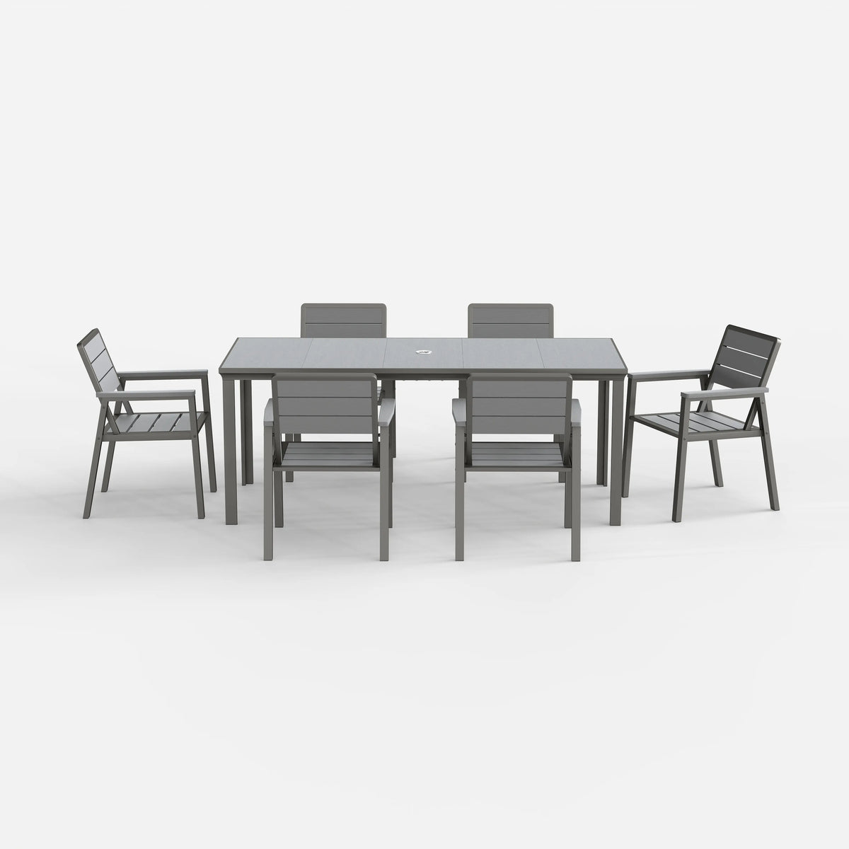 HDPE Outdoor Dining Set for 6