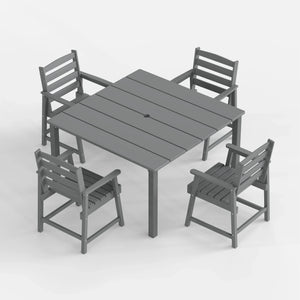 Perli™ HDPE Square Outdoor Dining Set