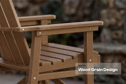 Brown chair with a blurred natural background