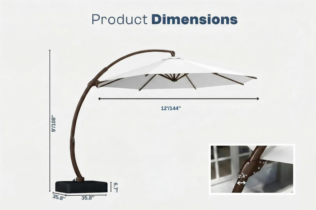 Cantilever Umbrella with Base