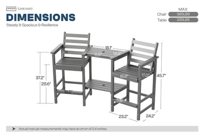 Tall Bar Chair Set