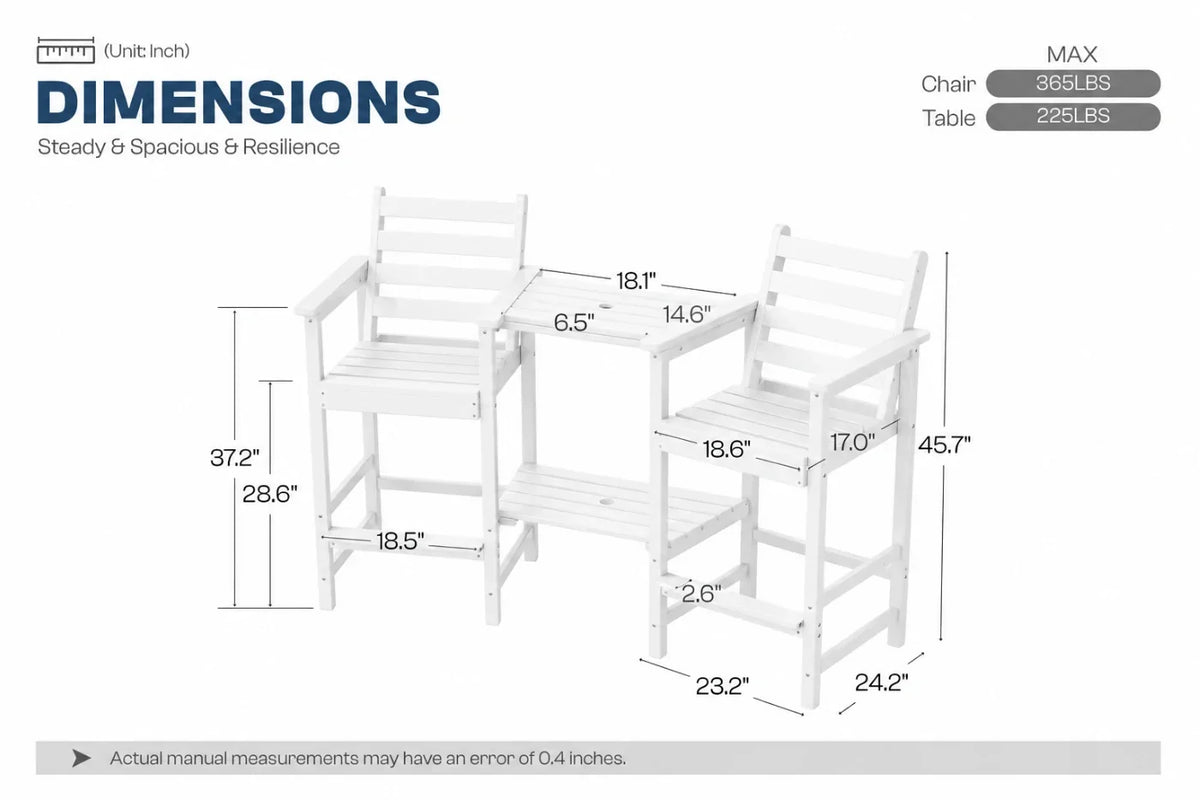 Tall Bar Chair Set