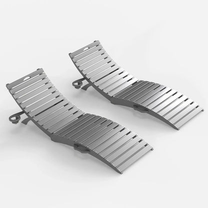 Foldable lounge chair on a white background