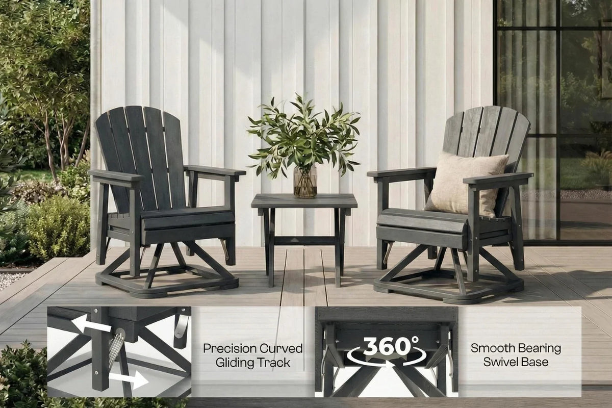 Patio Kingdom Adirondack Swivel Glider Chair