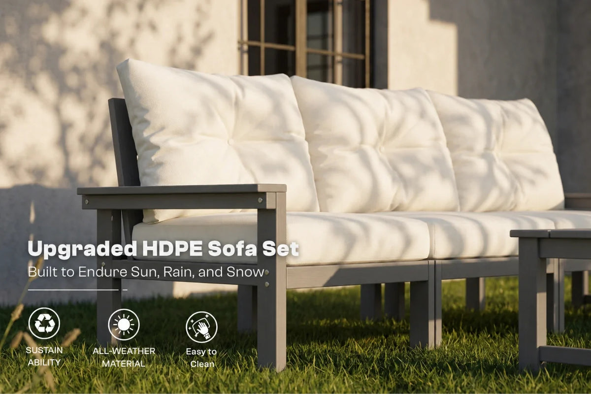 HDPE Sectional Patio Couch Set