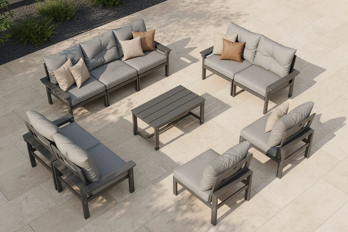 HDPE Sectional Patio Couch Set