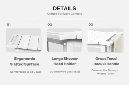 patio kingdom shower bench