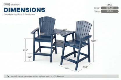 Tall Adirondack Chair Set